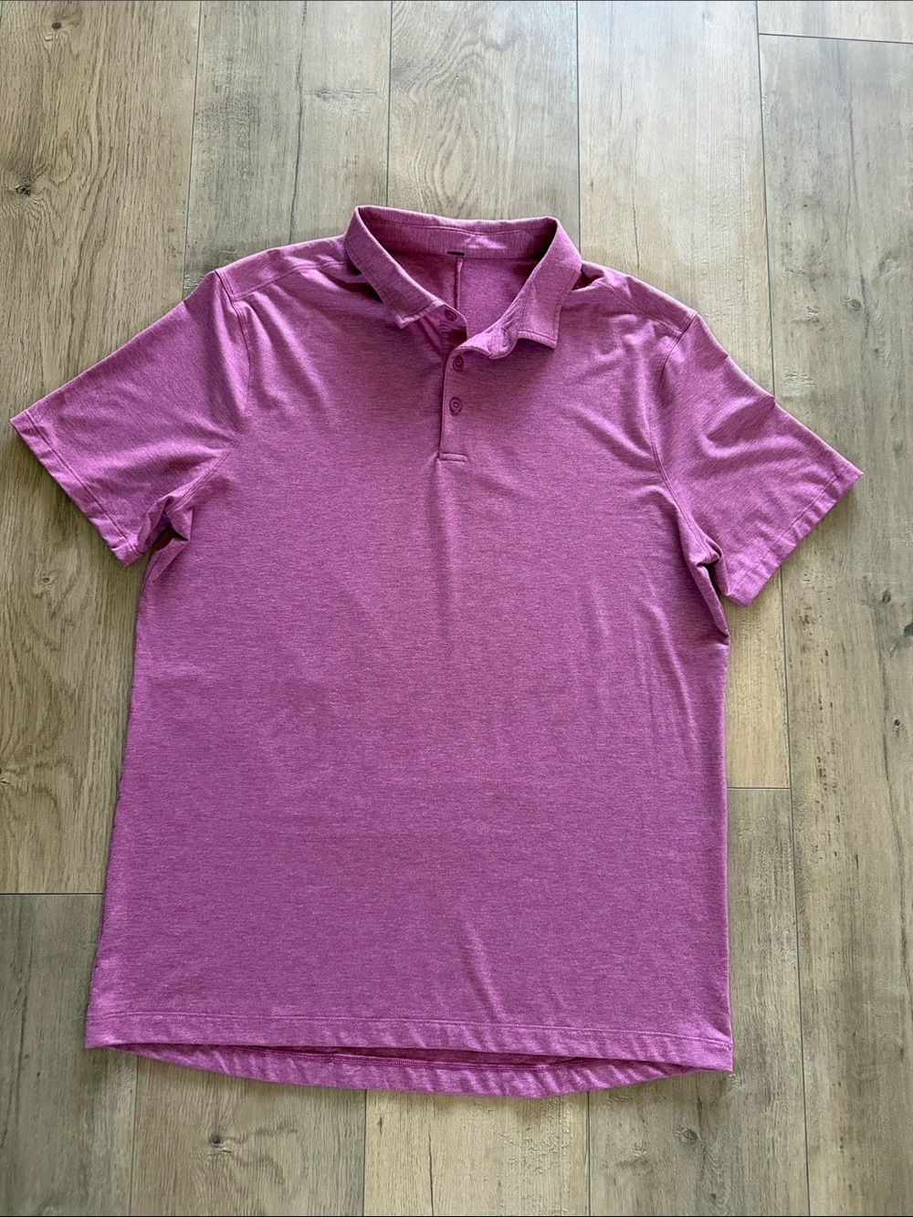 Lululemon Evolution Short Sleeve Polo Shirt Size XL Heathered Vintage Plum - Picture 2 of 8